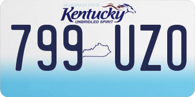 KY license plate 799UZO