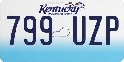 KY license plate 799UZP
