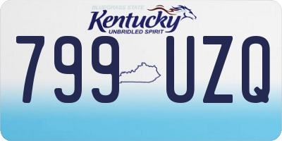 KY license plate 799UZQ
