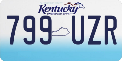 KY license plate 799UZR