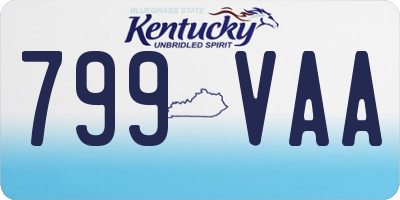 KY license plate 799VAA