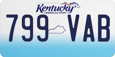 KY license plate 799VAB