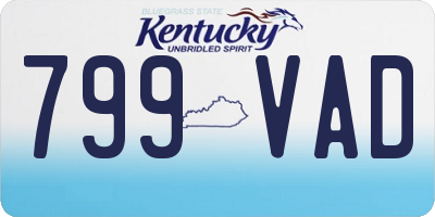 KY license plate 799VAD