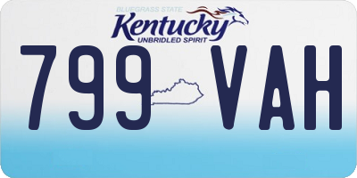KY license plate 799VAH