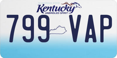 KY license plate 799VAP