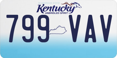 KY license plate 799VAV