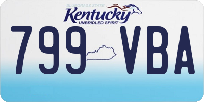 KY license plate 799VBA