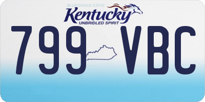 KY license plate 799VBC