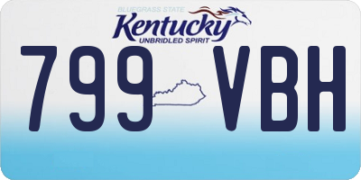 KY license plate 799VBH