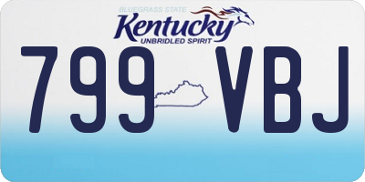 KY license plate 799VBJ