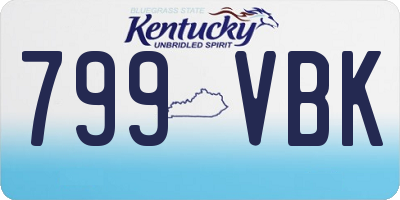 KY license plate 799VBK