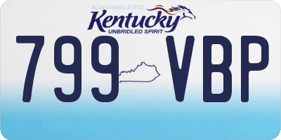 KY license plate 799VBP