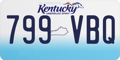 KY license plate 799VBQ