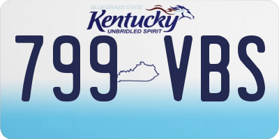 KY license plate 799VBS