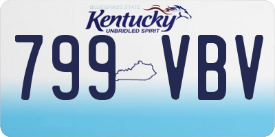 KY license plate 799VBV