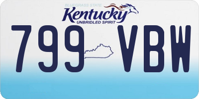 KY license plate 799VBW