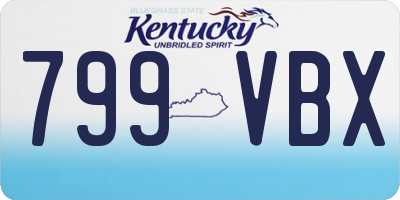 KY license plate 799VBX