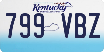 KY license plate 799VBZ