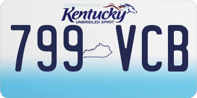 KY license plate 799VCB