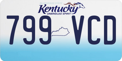 KY license plate 799VCD