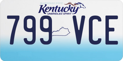 KY license plate 799VCE