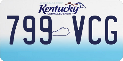 KY license plate 799VCG