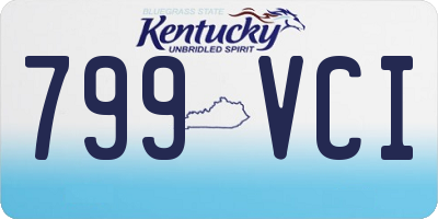 KY license plate 799VCI