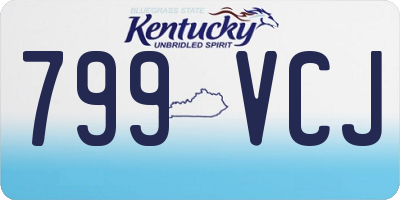 KY license plate 799VCJ