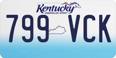 KY license plate 799VCK