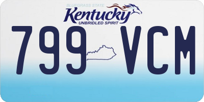 KY license plate 799VCM