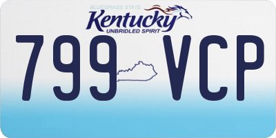 KY license plate 799VCP