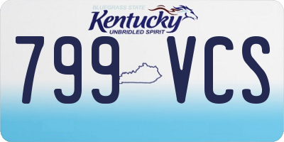 KY license plate 799VCS