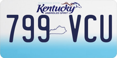 KY license plate 799VCU