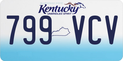 KY license plate 799VCV