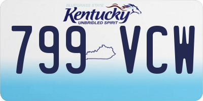 KY license plate 799VCW