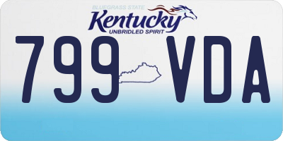 KY license plate 799VDA
