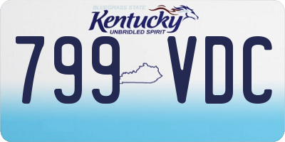 KY license plate 799VDC