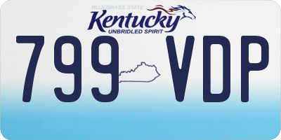 KY license plate 799VDP
