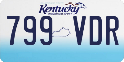 KY license plate 799VDR