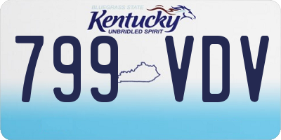 KY license plate 799VDV