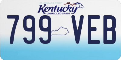 KY license plate 799VEB