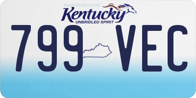 KY license plate 799VEC