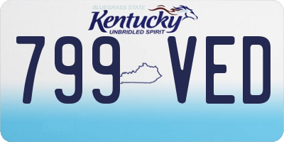 KY license plate 799VED