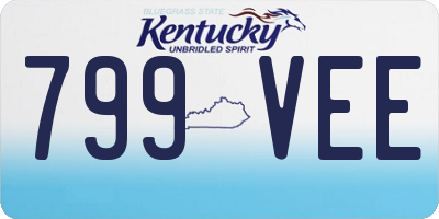 KY license plate 799VEE