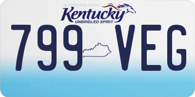 KY license plate 799VEG
