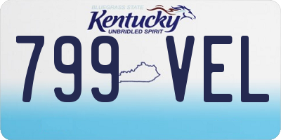 KY license plate 799VEL