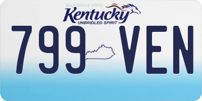 KY license plate 799VEN