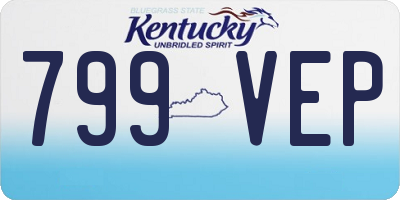 KY license plate 799VEP