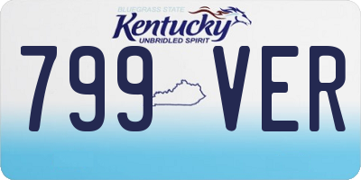 KY license plate 799VER
