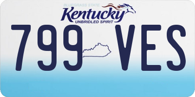 KY license plate 799VES